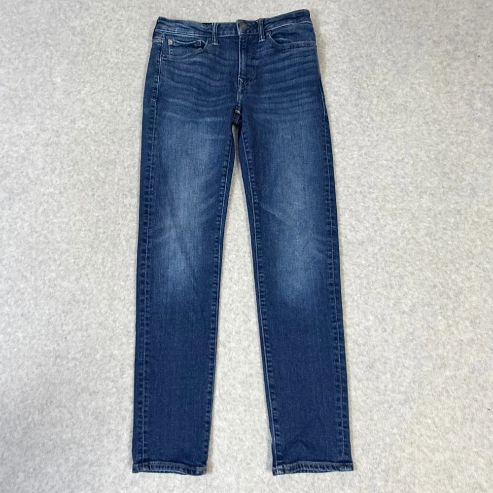 American Eagle Airflex+ Slim Straight Jeans Mens 29x32 Blue Denim Stretch